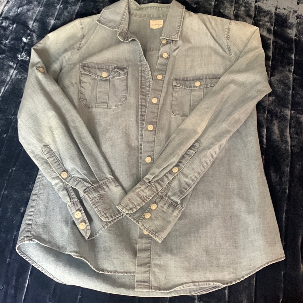 J.Crew womens chambray denim shirt XXS